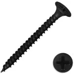 Tornillo gypsum negro punta corriente rosca fina 6 x 1-1/4 (100 por paquete)